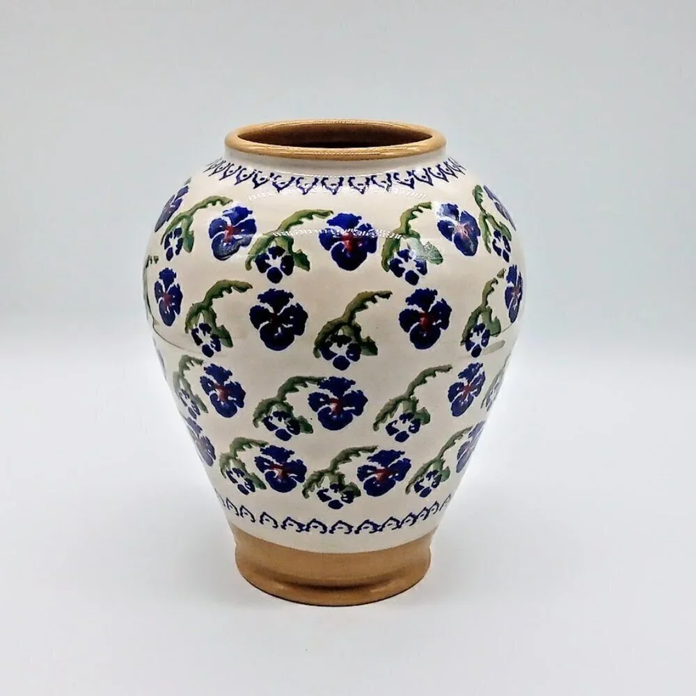 Nicholas Mosse Pottery Ireland Pansy Ceramic Vase